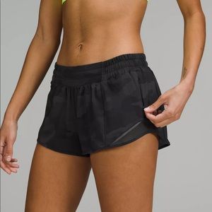 Lululemon Black Camo Hotty Hot shorts